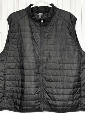 Core365 Men's 5XL Black Sleeveless Zip Lightweight Packable Puffer Vest